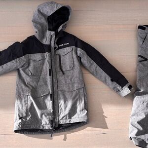 Burton Boy’s Gray and Black Hooded Jacket